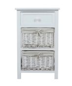 (187/MR1A) Lot RRP £90. 2x White Classic Willow Drawer Unit RRP £45 Each. Paulowina Wood, White...