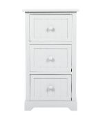 (191/MR1B). Loyt RRP £90. 2x White Classic 3 Drawer Storage Unit White RRP £45 Each. Paulowina Wo...