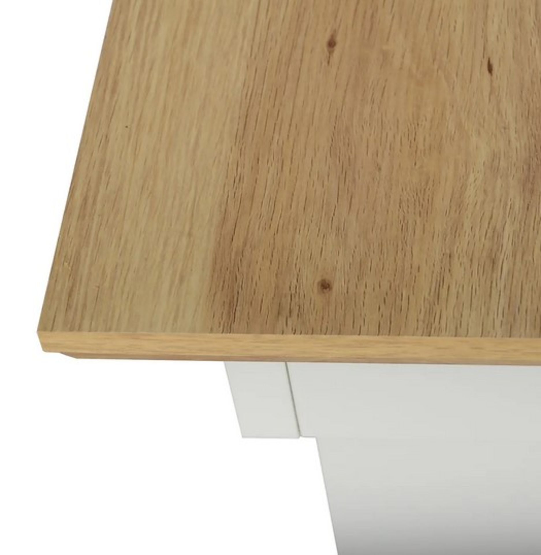 (48/Mez) RRP £190. Diva Dining Table Ivory and Oak. Detailed Frame. Two Tone Finish. (L150xW90xH7... - Image 2 of 4