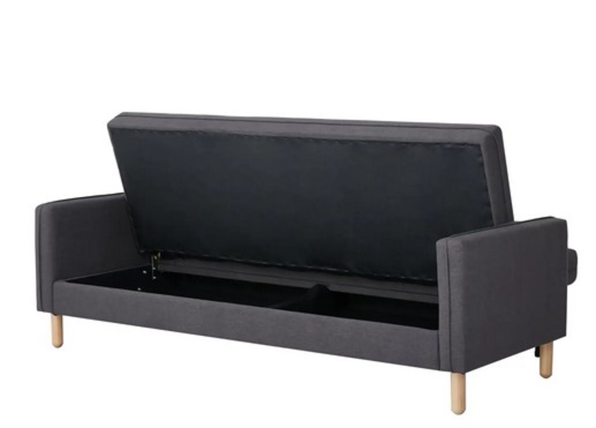 (147/Mez) RRP £325 Sidney Sofa Bed With Storage In Grey. Handy Hidden Storage. Easily Folds Out I... - Image 2 of 8