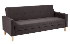 (148/Mez) RRP £325 Sidney Sofa Bed With Storage In Grey. Handy Hidden Storage. Easily Folds Out I...