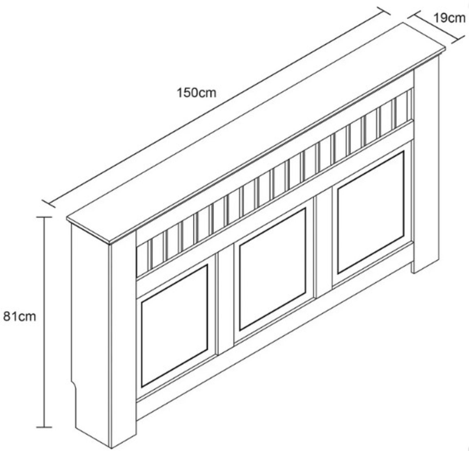 (2/Mez) RRP £100. Lloyd Pascal White Country Style Large Radiator Cabinet. (H81.5xW150xD19cm) - Image 3 of 5