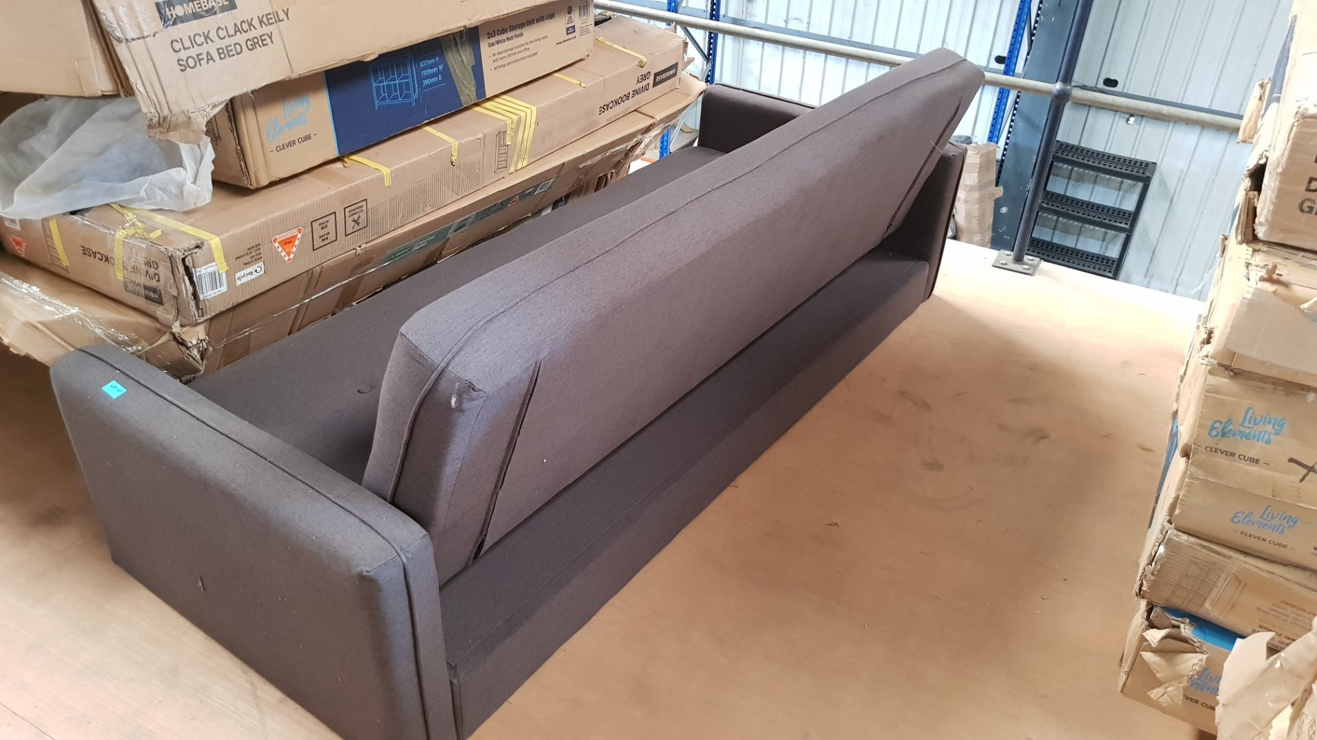 (147/Mez) RRP £325 Sidney Sofa Bed With Storage In Grey. Handy Hidden Storage. Easily Folds Out I... - Image 6 of 8