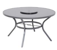 (132/Mez) RRP £250. Misali Table With Lazy Susan. Rust Resistant Aluminum. Minimum Assembly. (H74...