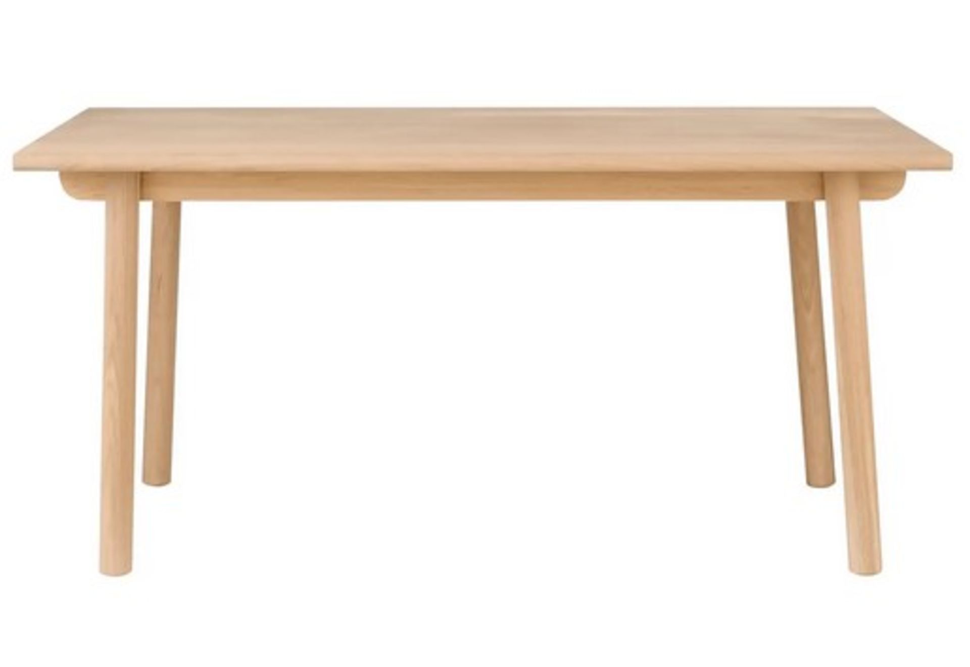 (57/Mez) RRP £595. House Beautiful Trua Oak Dining Table. Seats Up To 6 People. Solid Oak and Oak...