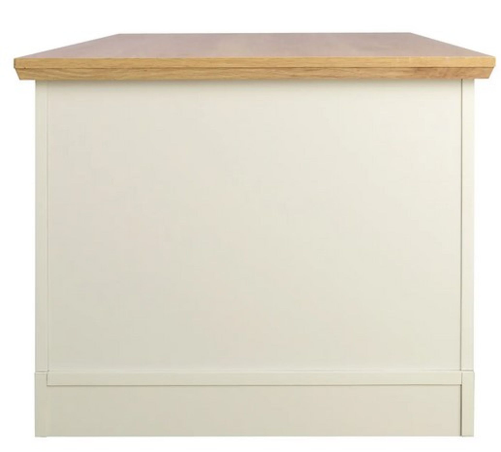 (38/Mez) RRP £175. Diva Coffee Table Ivory. Ivory Finish With Oak Effect Top. Open Shelf And Comp... - Image 2 of 5