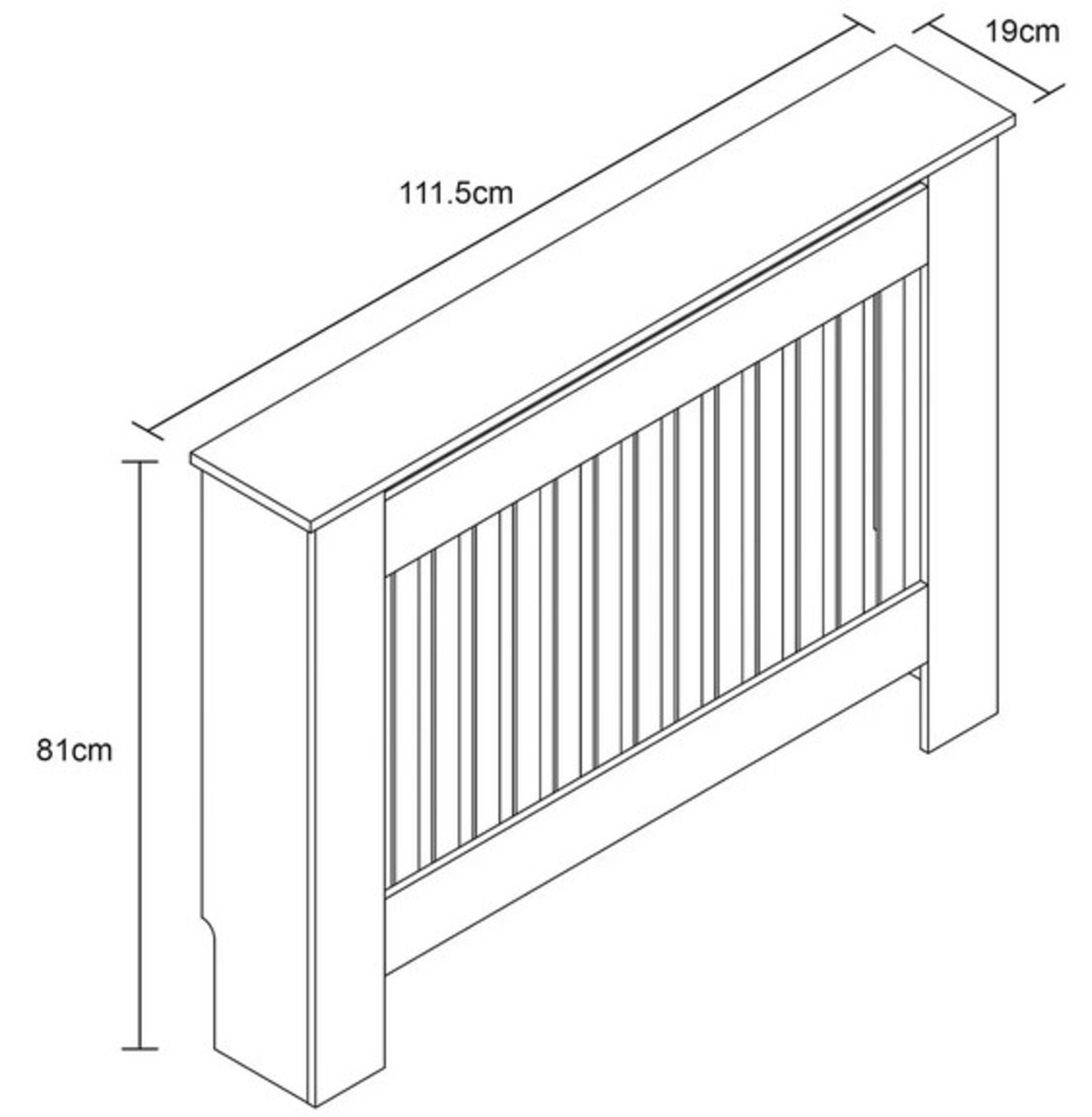 (4/Mez) Lloyd Pascal Two Tone Medium Radiator Cabinet. (81.5Hx111.5Wx19D) - Image 3 of 5