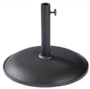 (87/Mez) 15KG Round Parasol Base Black. Up to 38mm poles. (H35cmxD45cm)