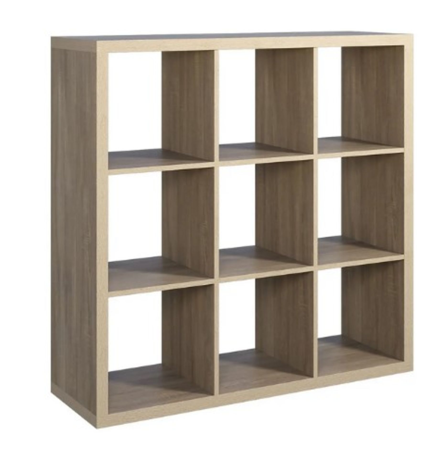 (27/Mez) 3x3 Cube Storage Unit Sanoma Oak Finish. 9 Separate Compartments. 15Kg Per Shelf Holding... - Image 2 of 4