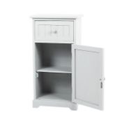 (193/MR1C). 2x Items. 1x White Classic Single Unit With Drawer - Paulownia Wood, White Painted...