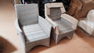 (179/Mez) 2x Hartington Florence Collection Arm Chair. (Main Bodies Only – No Cushions). (1x Chai...