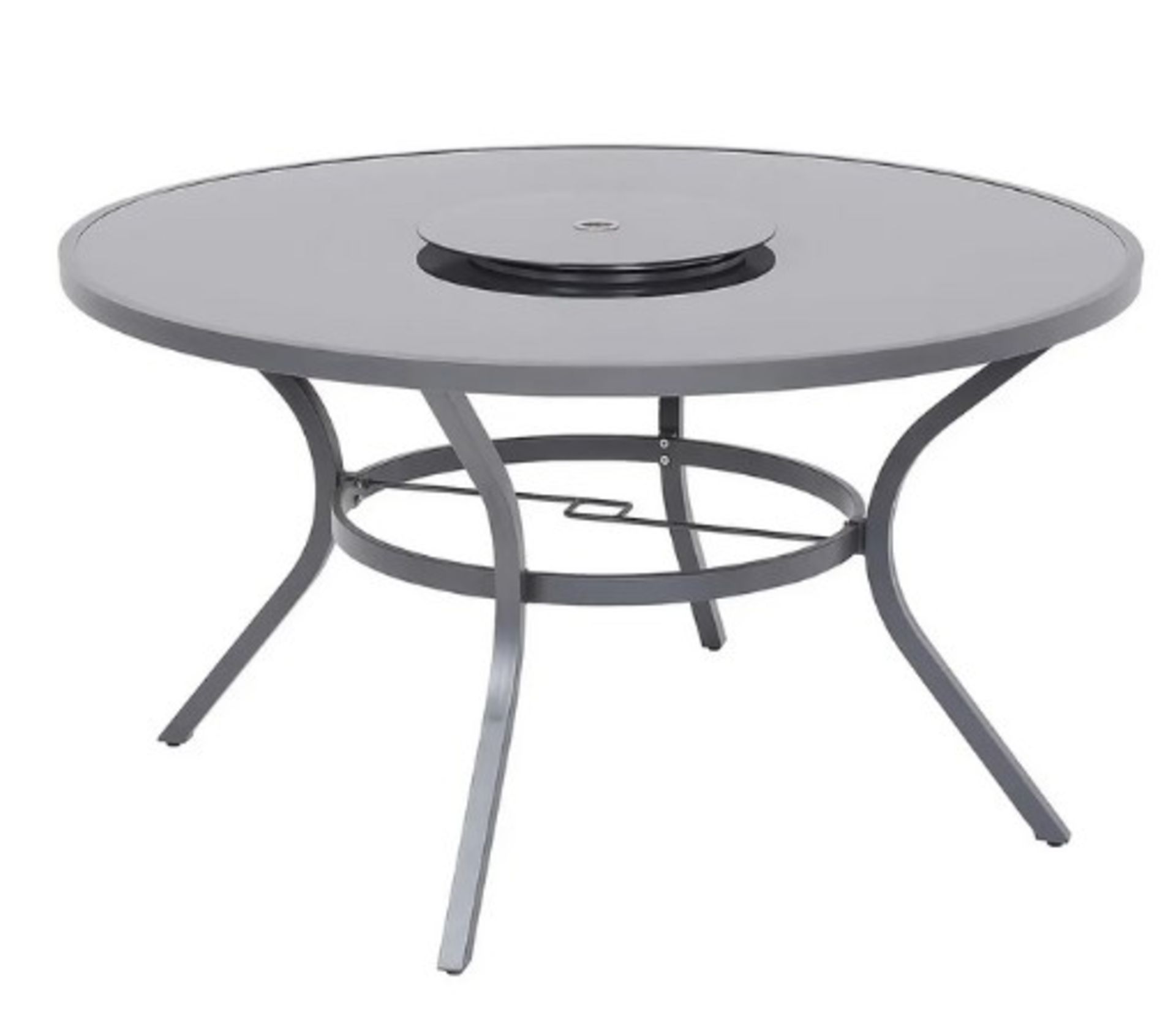 (134/Mez) RRP £250. Misali Table With Lazy Susan. Rust Resistant Aluminum. Minimum Assembly. (H74...