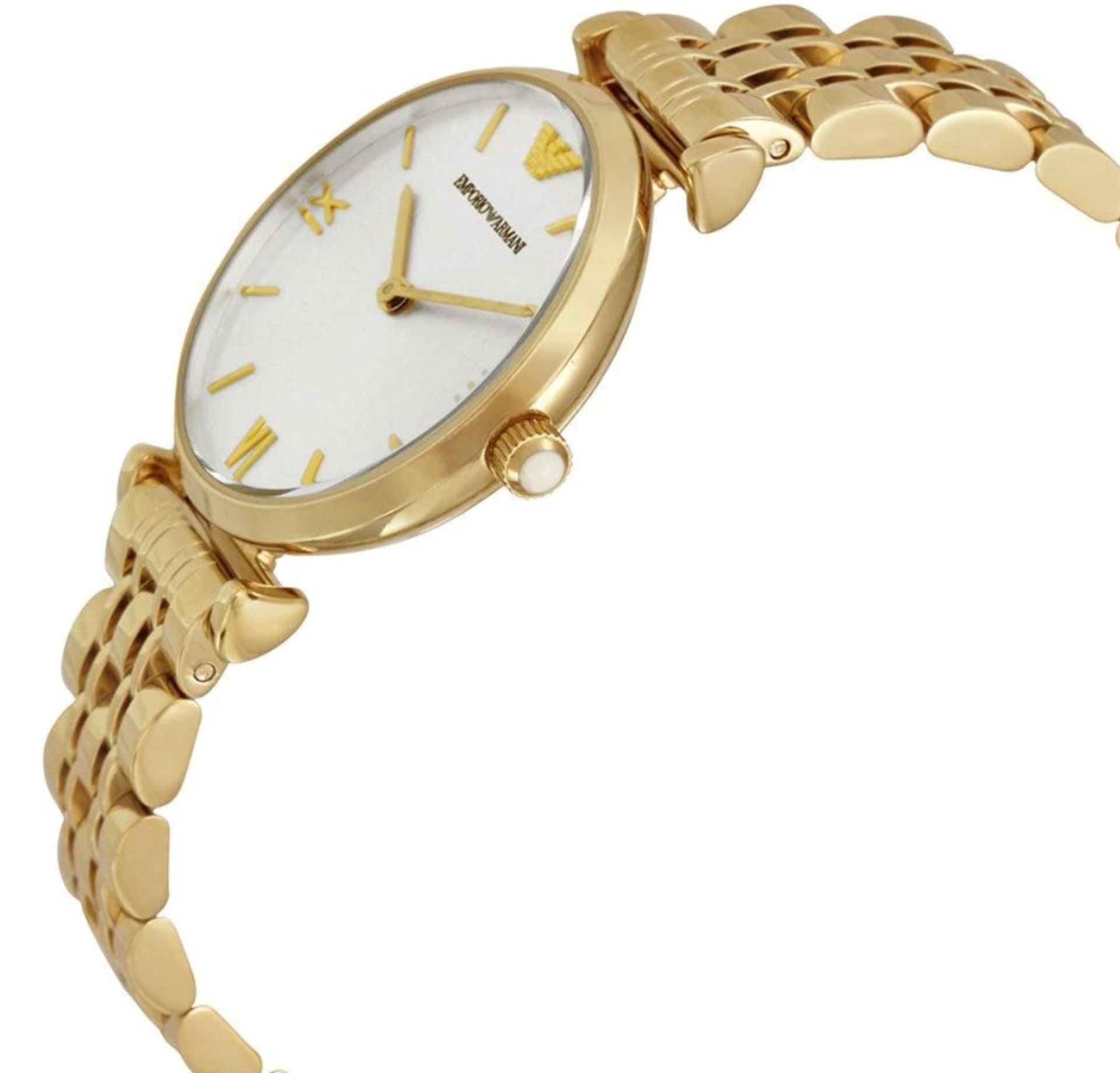 Emporio Armani AR1877 Ladies Gianni T-Bar Gold Tone Bracelet Designer Quartz Watch - Image 4 of 9