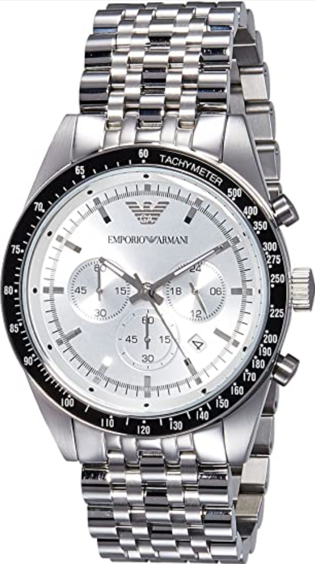 AR6073 Emporio Armani Men's Sportivo Silver Stainless Steel Chronograph Watch - Image 6 of 8