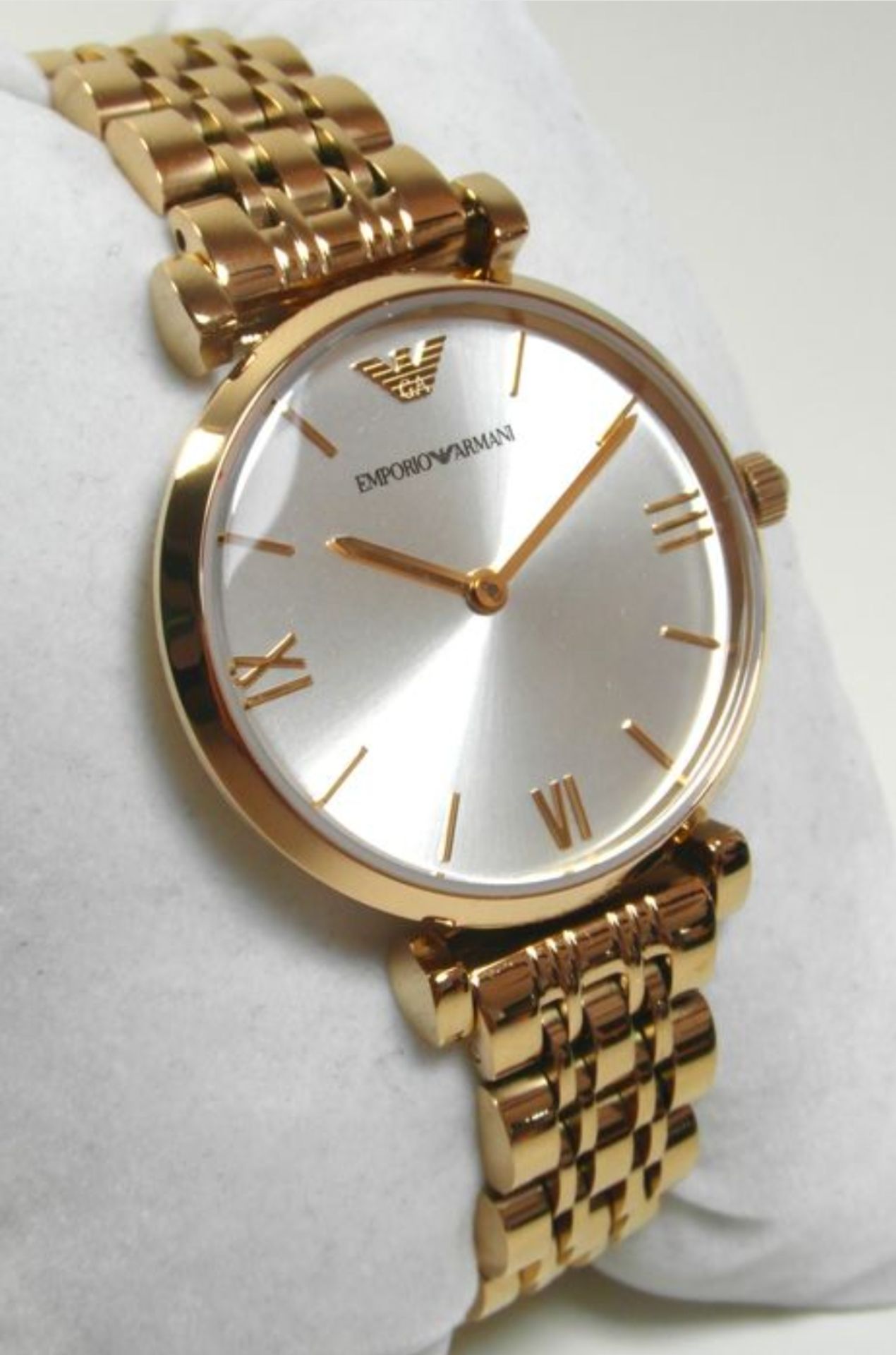 Emporio Armani AR1877 Ladies Gianni T-Bar Gold Tone Bracelet Designer Quartz Watch - Image 6 of 9