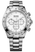 Hugo Boss Men's Ikon Silver Bracelet Chronograph Watch 1512962