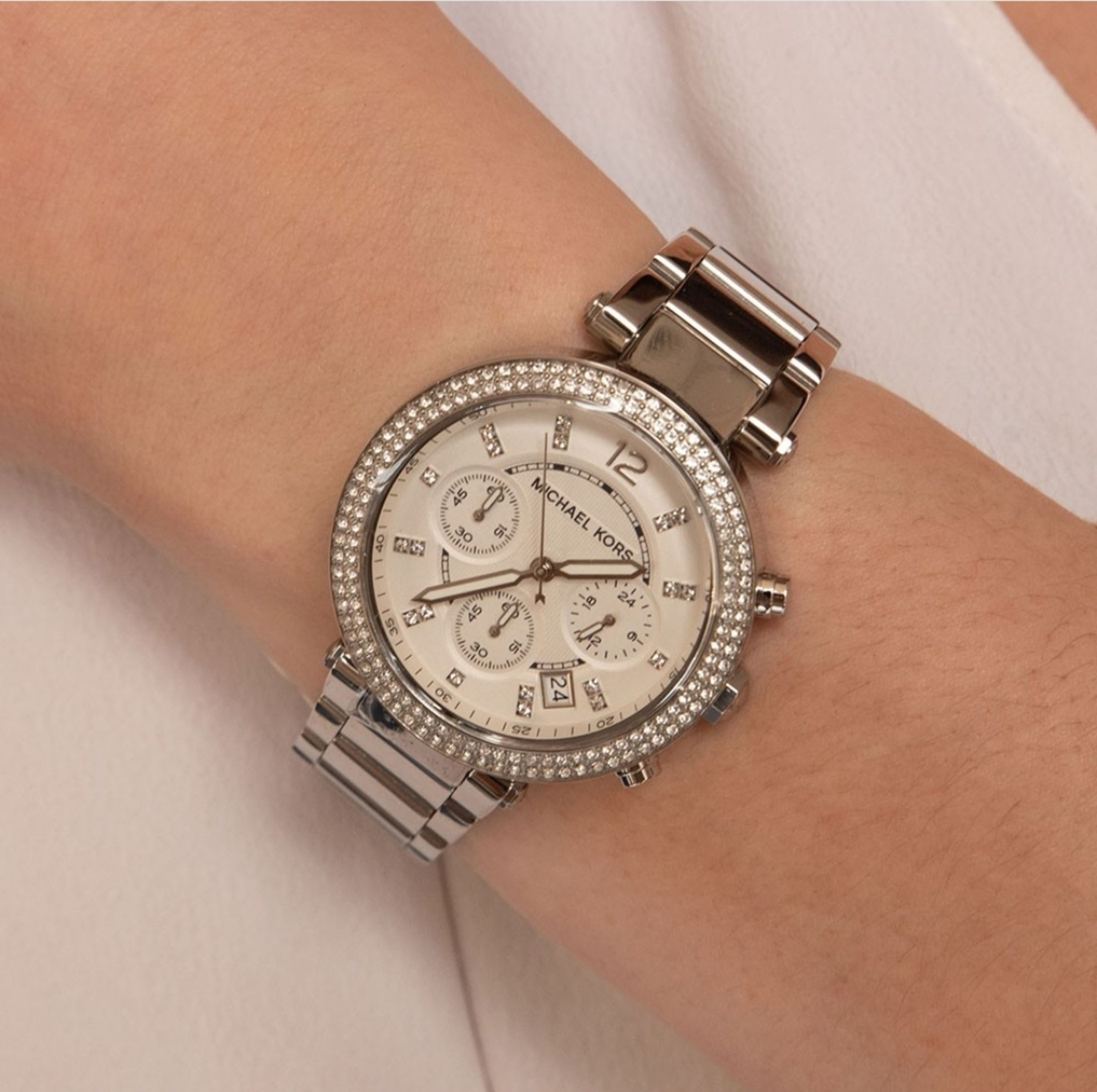 Ladies Michael Kors Parker Chronograph Watch MK5353 - Image 5 of 10