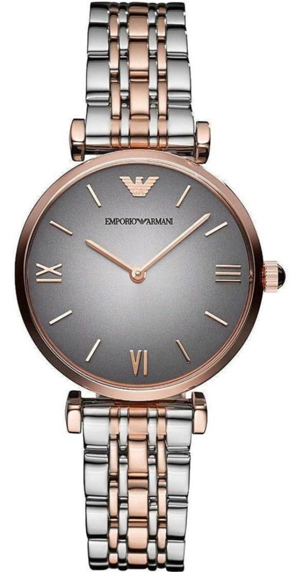 Emporio Armani AR1725 Ladies Gianni T-Bar Two Tone Bracelet Quartz Watch