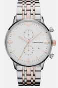Emporio Armani AR0399 Men's Gianni Stainless Steel Bracelet Chronograph Watch