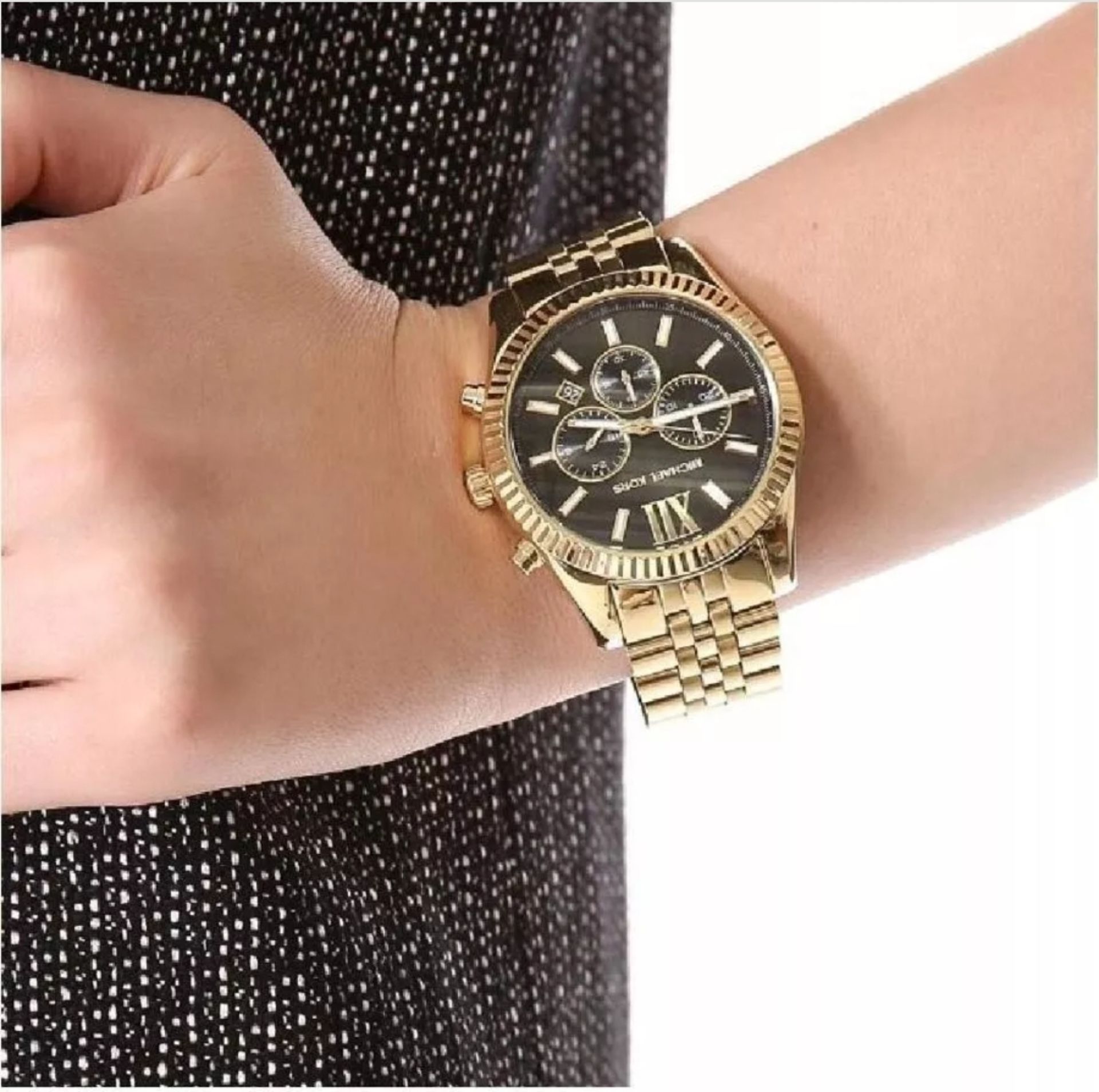 Men's Michael Kors Lexington Gold Bracelet Chronograph Watch Mk8286 - Image 7 of 11