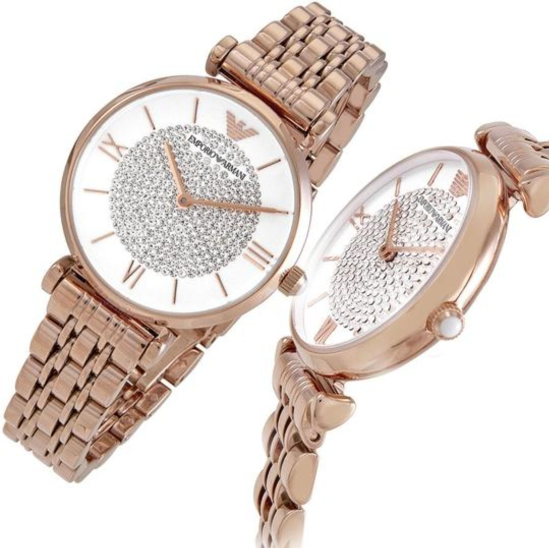 Emporio Armani AR11244 Ladies Gianni T-Bar Rose Gold Quartz Designer Watch - Image 6 of 7