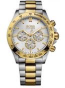 Hugo Boss 1512960 Men's Ikon Two Tone Gold & Silver Bracelet Chronograph Watch