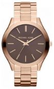 Michael Kors Mk3181 Ladies Rose Gold Slim Runway Watch