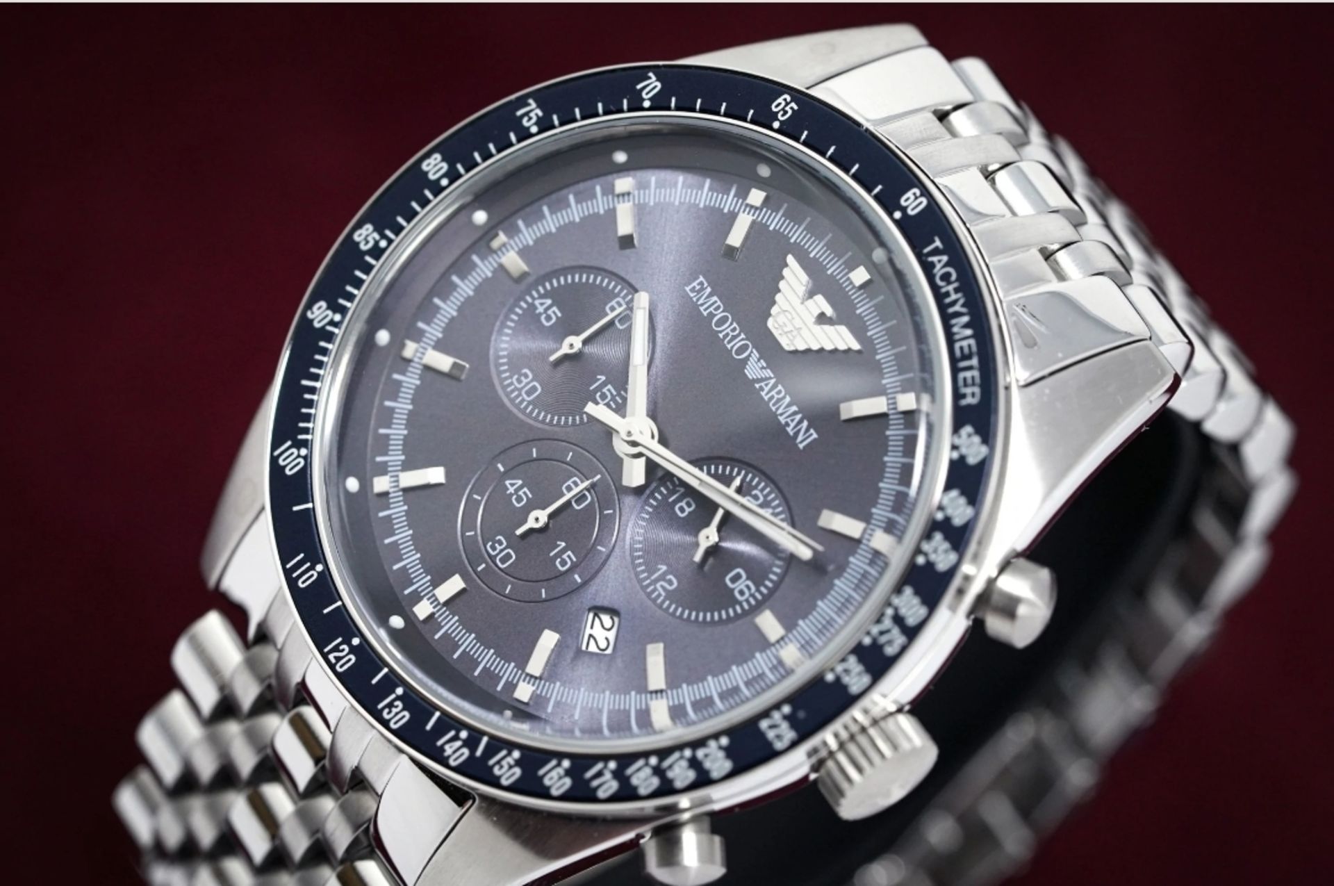 Emporio Armani AR6072 Men's Quartz Chronograph Designer Watch - Image 2 of 9