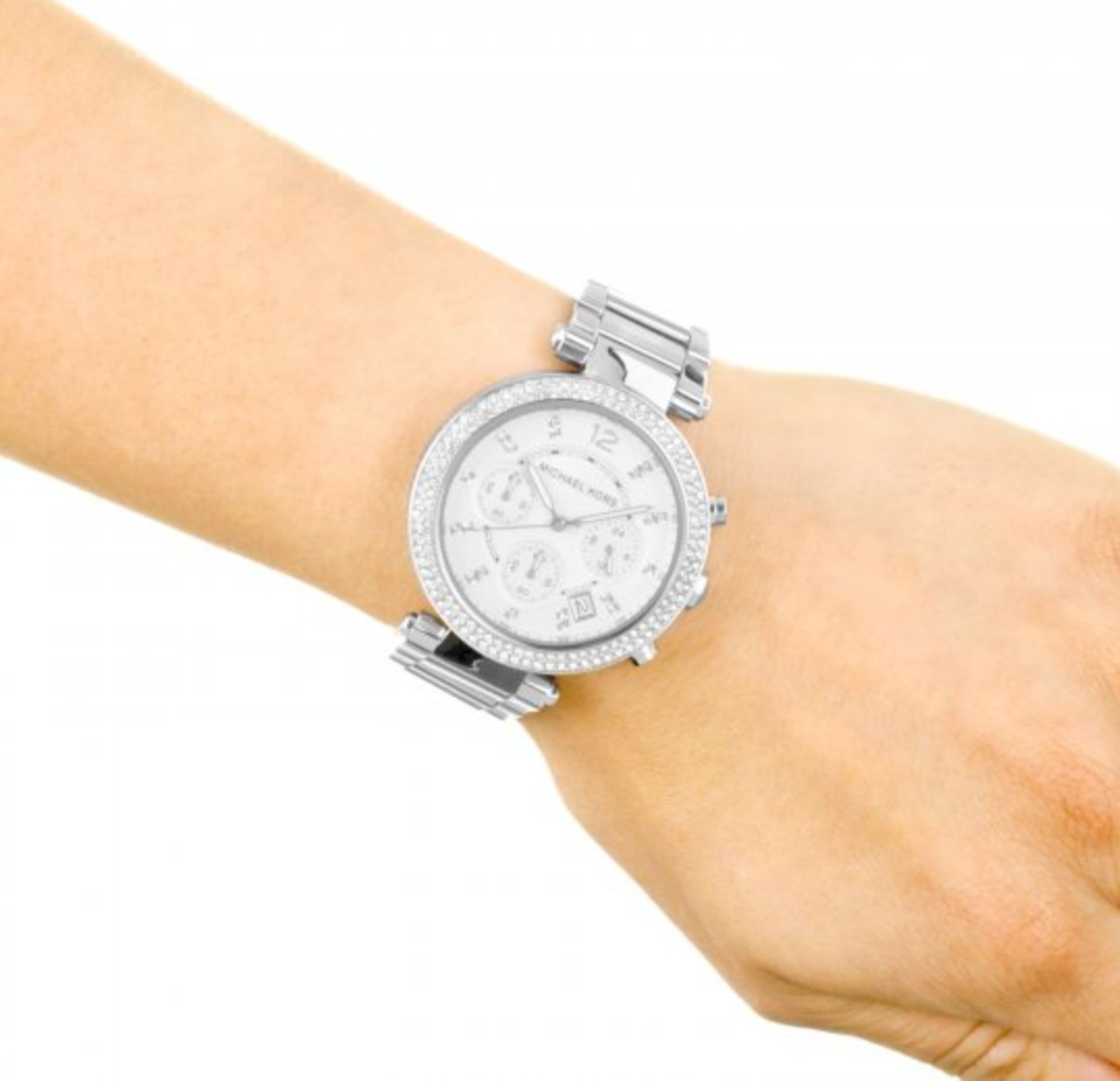 Ladies Michael Kors Parker Chronograph Watch MK5353 - Image 3 of 10