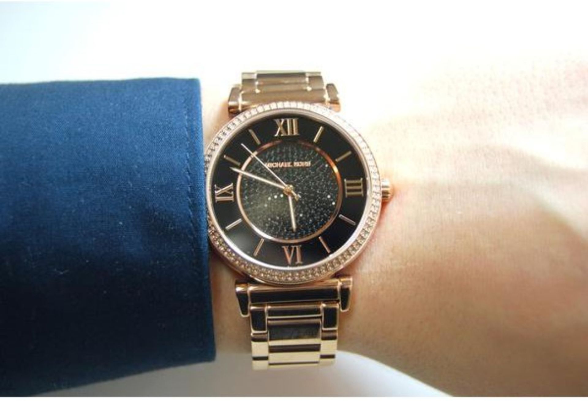 Michael Kors MK3356 Ladies Catlin Rose Gold Quartz Watch - Image 7 of 9