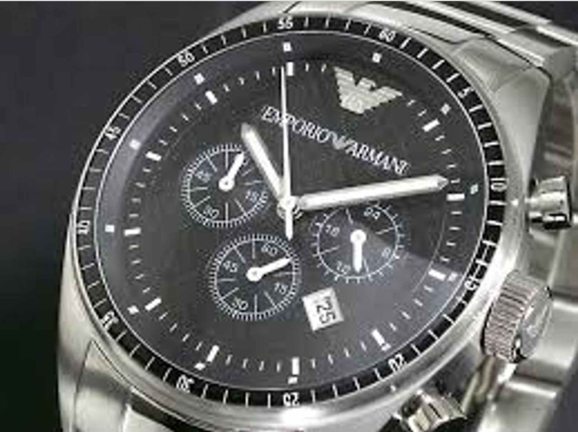 Emporio Armani AR0585 Men's Classic Silver Bracelet Chronograph Watch - Image 8 of 8