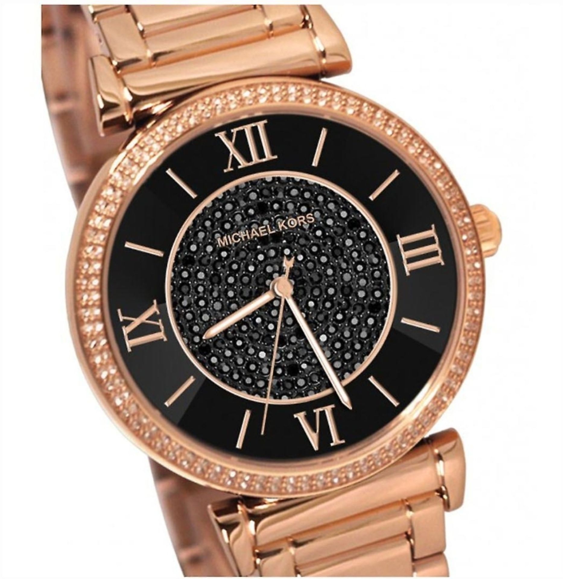 Michael Kors MK3356 Ladies Catlin Rose Gold Quartz Watch - Image 2 of 9