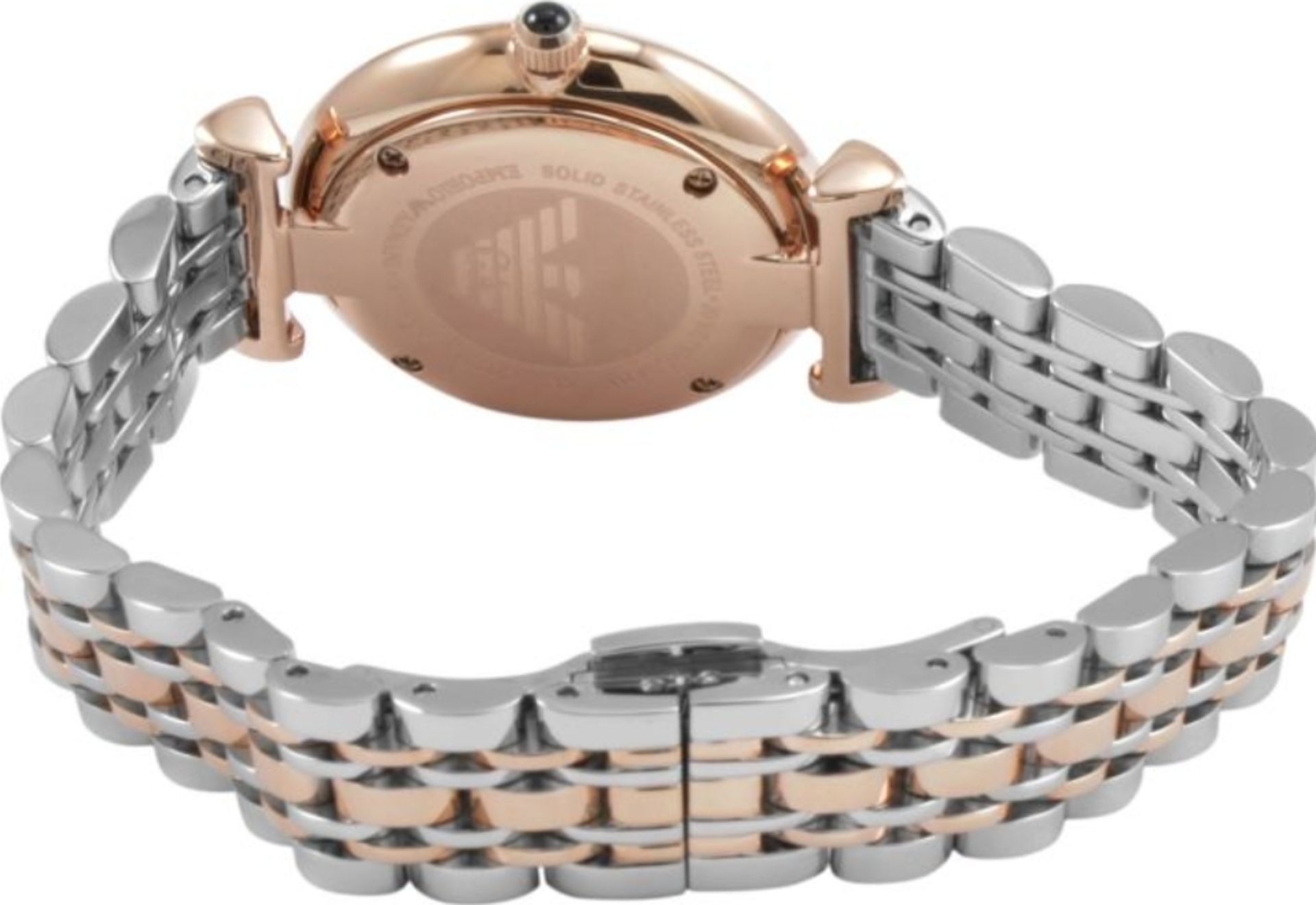 Emporio Armani AR1725 Ladies Gianni T-Bar Two Tone Bracelet Quartz Watch - Image 10 of 10