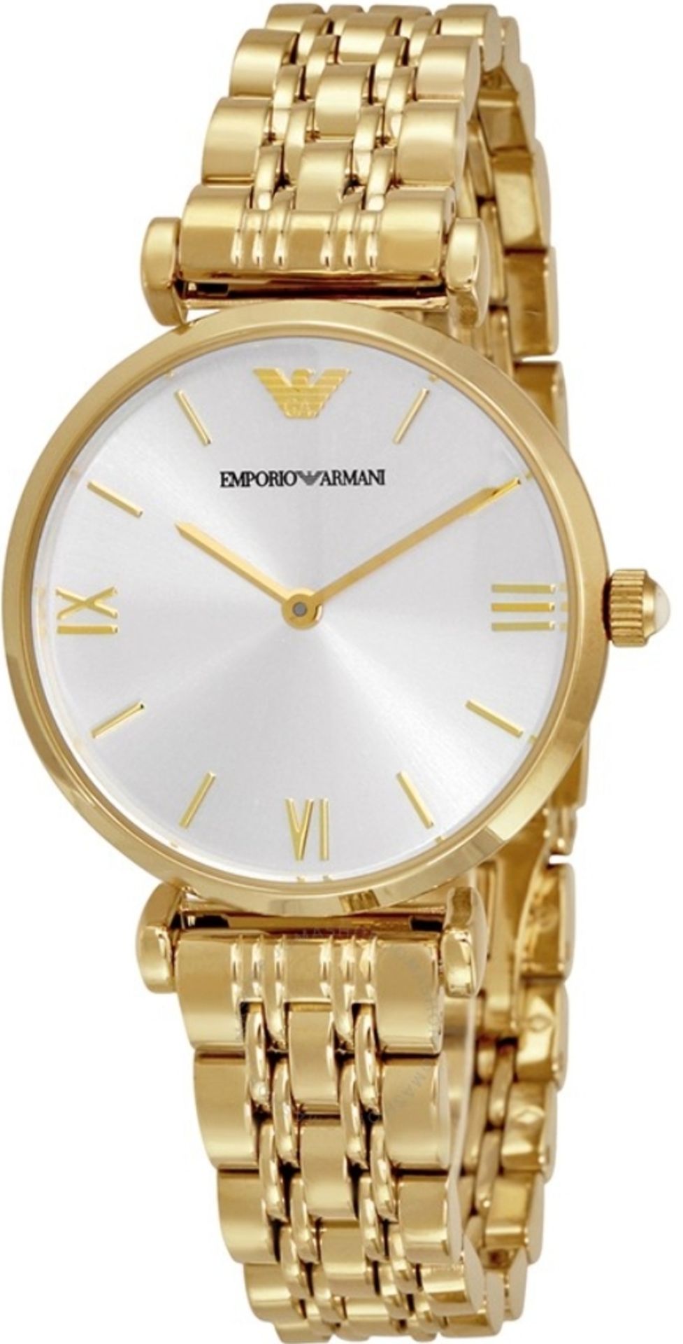 Emporio Armani AR1877 Ladies Gianni T-Bar Gold Tone Bracelet Designer Quartz Watch