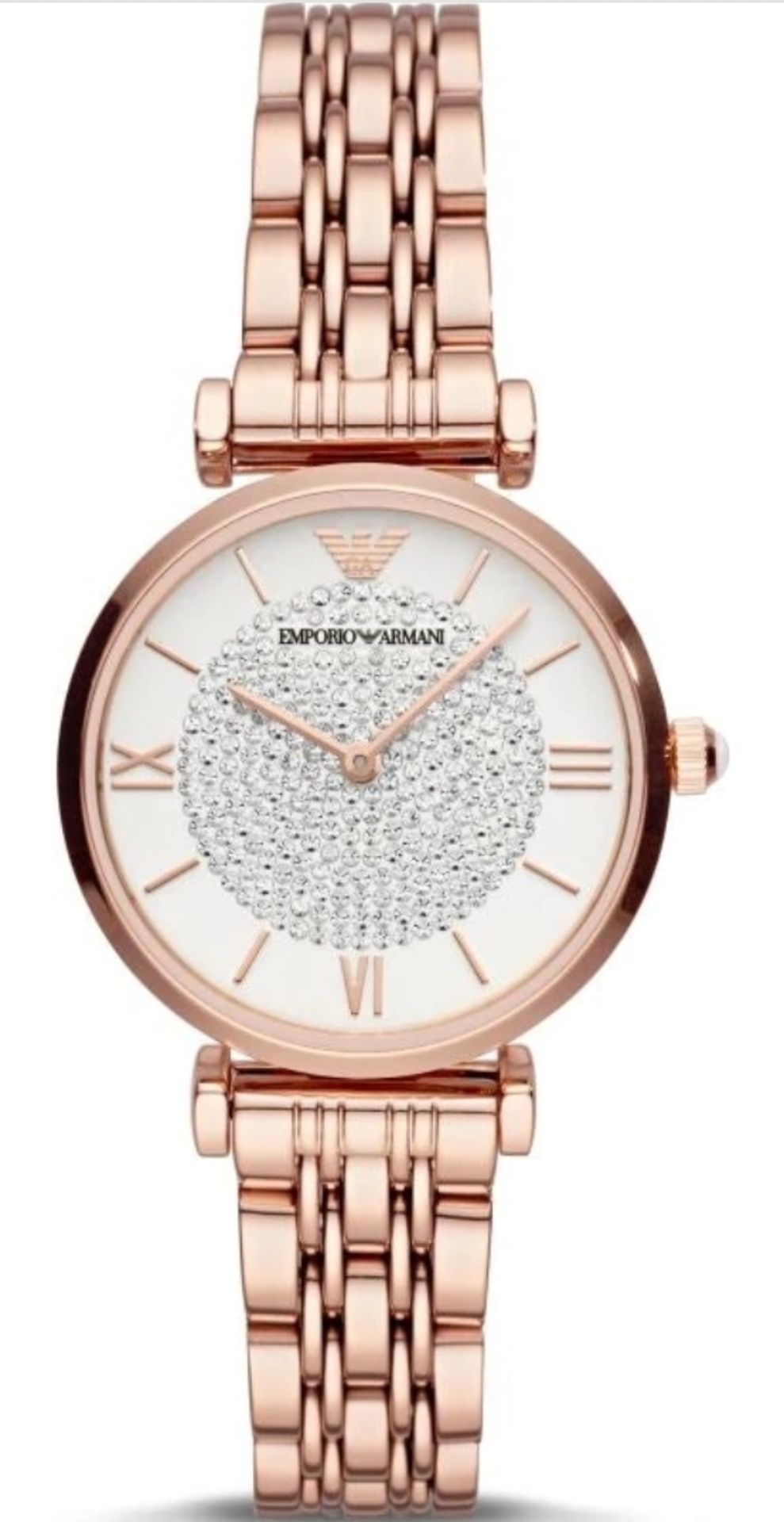 Emporio Armani AR11244 Ladies Gianni T-Bar Rose Gold Quartz Designer Watch