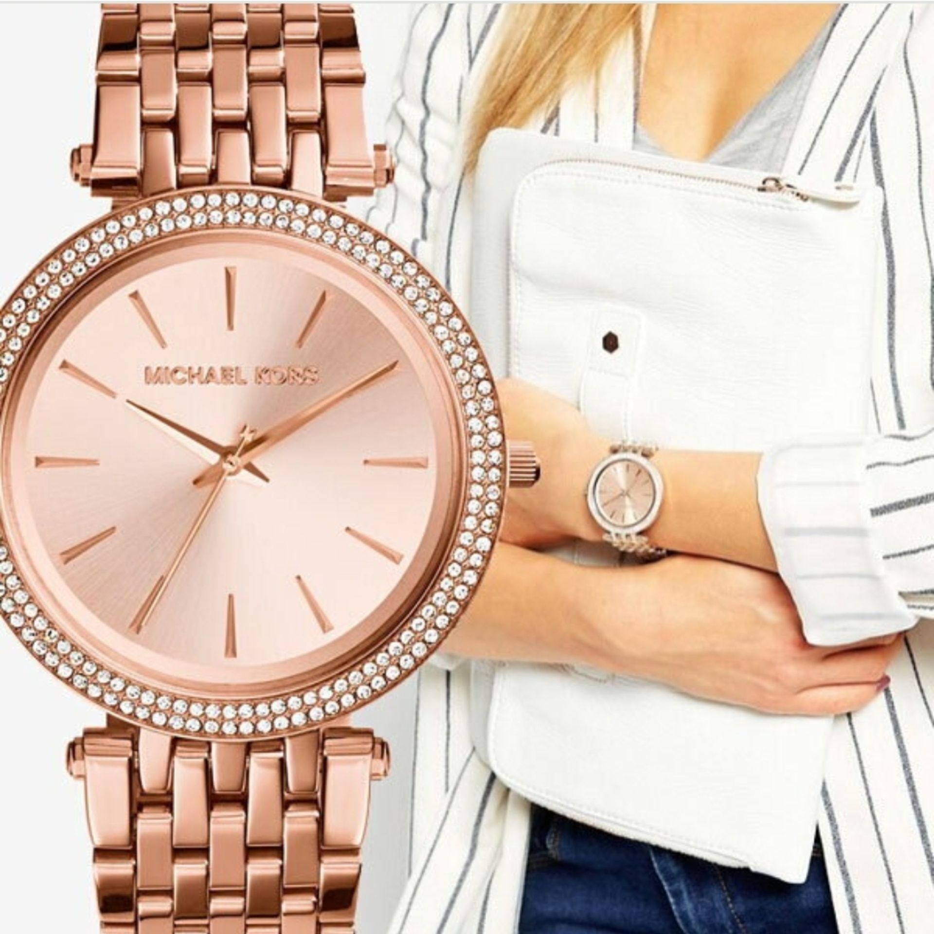 Michael Kors Ladies Darci Watch Rose Gold MK3192 - Image 6 of 7