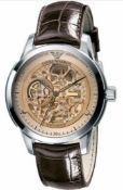 Emporio Armani A4627 Men's Meccanico Brown Leather Strap Watch