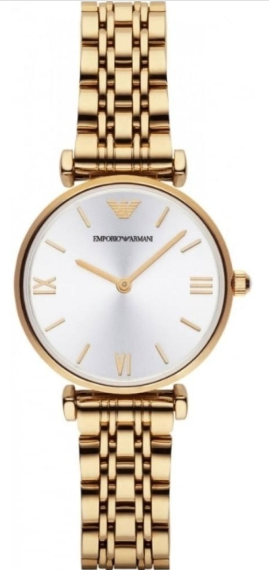 Emporio Armani AR1877 Ladies Gianni T-Bar Gold Tone Bracelet Designer Quartz Watch - Image 2 of 9