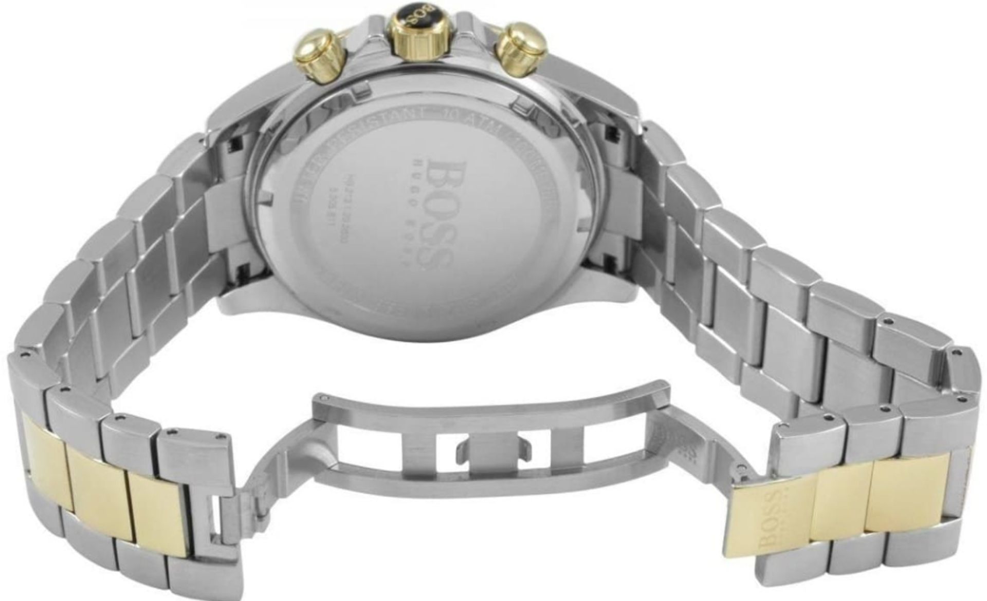 Hugo Boss 1512960 Men's Ikon Two Tone Gold & Silver Bracelet Chronograph Watch - Image 3 of 10