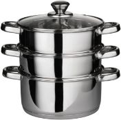 Prima 4Pc Stainless Steel Steamer Set. RRP £27.99 - GRADE U