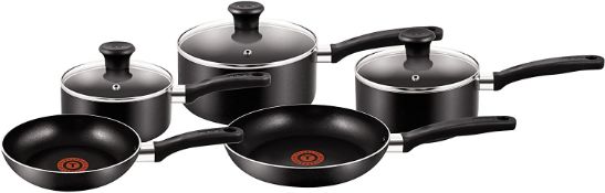 Tefal B372S544 5 Piece, Essential, Pots and Pans Set. RRP £54.99 - GRADE U