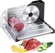 Facelle Electric Deli Food Slicer with Removable Stainless Steel Blade. RRP £99.99 - GRADE U