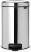 Brabantia Newlcon Pedal Bin 12L. RRP £39.99 - GRADE U