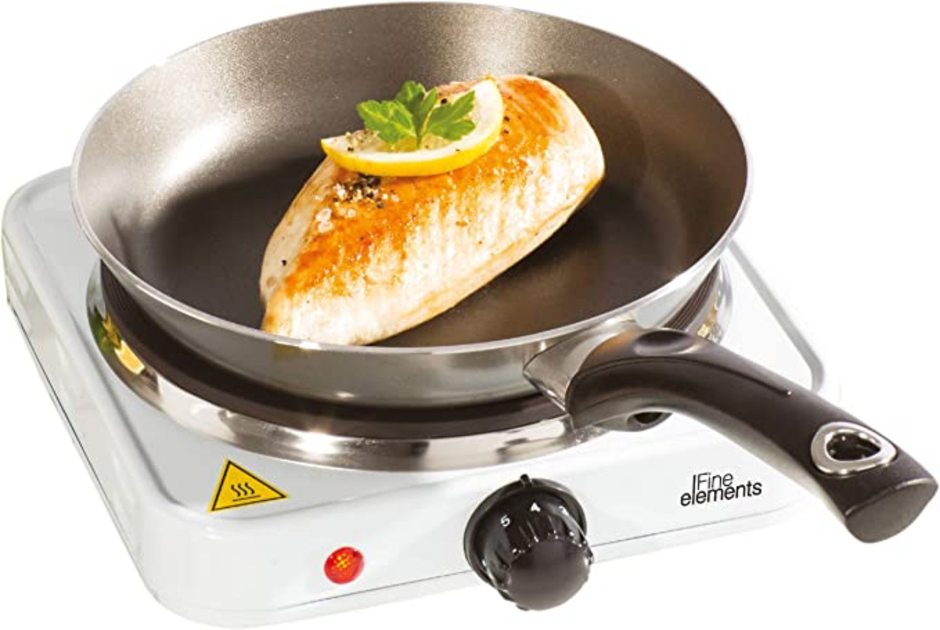 Fine Elements Sda1675 Hot Plate, Cast Iron, White. RRP £19.99 - GRADE U