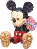 Disney Traditions Mickey with Flowers Mini. RRP £14.99 - GRADE U