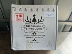 G40 Edison Bulb String Lights. RRP £19.99 - GRADE U