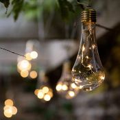 Lumify® Usb Chargeable Outdoor Solar Powered Edison Bulb Lights - 20 Bulbs. RRP £69.99 - GRADE U