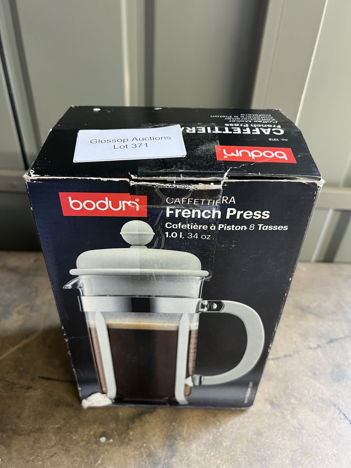 Bodum Cafeteria 8 Cup French Press Coffee Maker, Black. RRP £29.99 - GRADE U