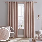 Catherine Lansfield Soft Luxe Velvet Eyelet Curtains 168 x 229cm. RRP £50.00 - GRADE U