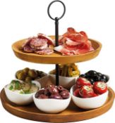 Artesa Cake Stand and Serving Set. RRP £24.99 - GRADE U